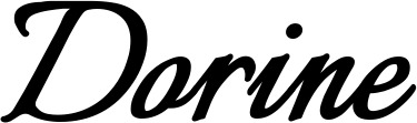 Vorschau des Bootsnamens "Dorine" als Schriftzug für "Bootsbeschriftung Klassisch 58"