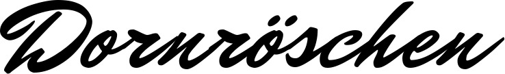 Vorschau des Bootsnamens "Dornröschen" als Schriftzug für "Bootsbeschriftung Klassisch 82"