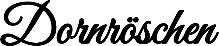Vorschau des Bootsnamens "Dornröschen" als Schriftzug für "Bootsbeschriftung Klassisch 68"