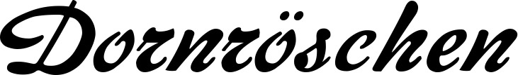 Vorschau des Bootsnamens "Dornröschen" als Schriftzug für "Bootsbeschriftung Klassisch 12"