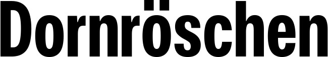 Vorschau des Bootsnamens "Dornröschen" als Schriftzug für "Bootsbeschriftung Fett 25"