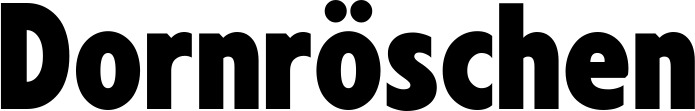 Vorschau des Bootsnamens "Dornröschen" als Schriftzug für "Bootsbeschriftung Fett 24"