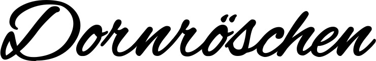 Vorschau des Bootsnamens "Dornröschen" als Schriftzug für "Bootsbeschriftung Klassisch 35"