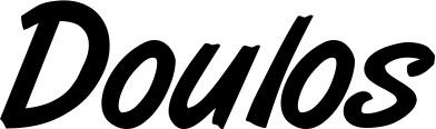 Vorschau des Bootsnamens "Doulos" als Schriftzug für "Bootsbeschriftung Klassisch 38"