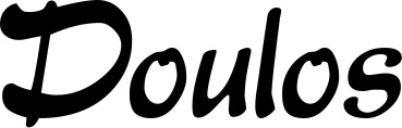 Vorschau des Bootsnamens "Doulos" als Schriftzug für "Bootsbeschriftung Klassisch 15"