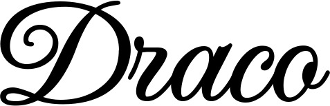 Vorschau des Bootsnamens "Draco" als Schriftzug für "Bootsbeschriftung Klassisch 70"