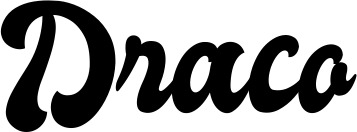 Vorschau des Bootsnamens "Draco" als Schriftzug für "Bootsbeschriftung Klassisch 41"