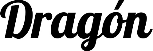 Vorschau des Bootsnamens "Dragón" als Schriftzug für "Bootsbeschriftung Neu 60"