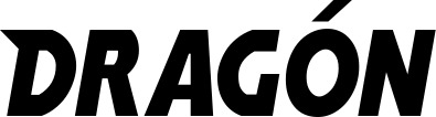Vorschau des Bootsnamens "Dragón" als Schriftzug für "Bootsbeschriftung Neu 15"