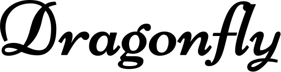 Vorschau des Bootsnamens "Dragonfly" als Schriftzug für "Bootsbeschriftung Klassisch 84"