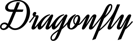 Vorschau des Bootsnamens "Dragonfly" als Schriftzug für "Bootsbeschriftung Klassisch 44"