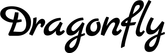 Vorschau des Bootsnamens "Dragonfly" als Schriftzug für "Bootsbeschriftung Klassisch 77"