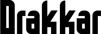 Vorschau des Bootsnamens "Drakkar" als Schriftzug für "Bootsbeschriftung Neu 27"