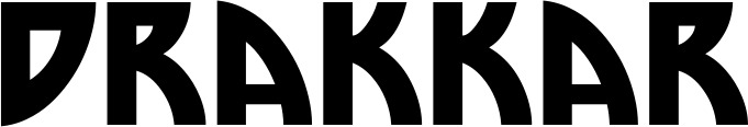 Vorschau des Bootsnamens "Drakkar" als Schriftzug für "Bootsbeschriftung Neu 42"