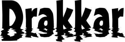 Vorschau des Bootsnamens "Drakkar" als Schriftzug für "Bootsbeschriftung Neu 13"