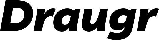Vorschau des Bootsnamens "Draugr" als Schriftzug für "Bootsbeschriftung Kursiv 06"