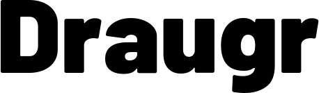 Vorschau des Bootsnamens "Draugr" als Schriftzug für "Bootsbeschriftung Fett 10"