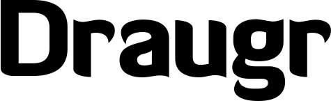 Vorschau des Bootsnamens "Draugr" als Schriftzug für "Style Fett 06"