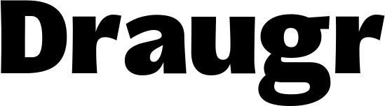 Vorschau des Bootsnamens "Draugr" als Schriftzug für "Bootsbeschriftung Fett 05"