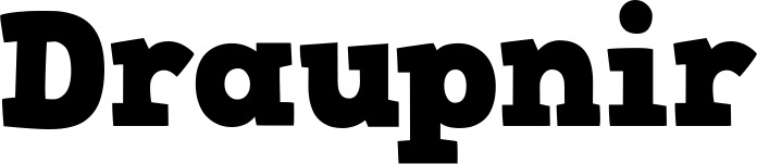 Vorschau des Bootsnamens "Draupnir" als Schriftzug für "Bootsbeschriftung Fett 03"