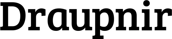 Vorschau des Bootsnamens "Draupnir" als Schriftzug für "Bootsbeschriftung Normal 09"
