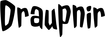 Vorschau des Bootsnamens "Draupnir" als Schriftzug für "Bootsbeschriftung Neu 46"