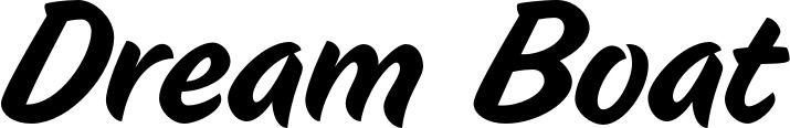 Vorschau des Bootsnamens "Dream Boat" als Schriftzug für "Bootsbeschriftung Klassisch 19"