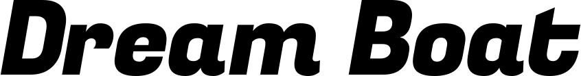 Vorschau des Bootsnamens "Dream Boat" als Schriftzug für "Bootsbeschriftung Kursiv 04"