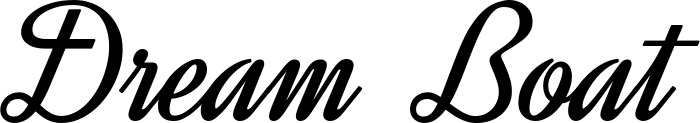 Vorschau des Bootsnamens "Dream Boat" als Schriftzug für "Bootsbeschriftung Klassisch 44"