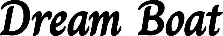 Vorschau des Bootsnamens "Dream Boat" als Schriftzug für "Bootsbeschriftung Klassisch 51"