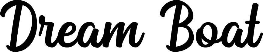Vorschau des Bootsnamens "Dream Boat" als Schriftzug für "Style Klassisch 43"