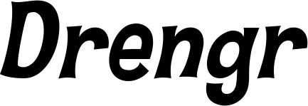 Vorschau des Bootsnamens "Drengr" als Schriftzug für "Bootsbeschriftung Klassisch 23"