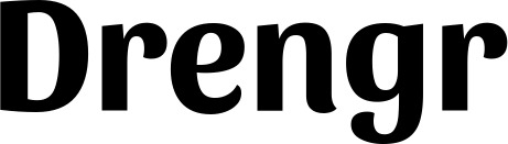 Vorschau des Bootsnamens "Drengr" als Schriftzug für "Bootsbeschriftung Fett 36"