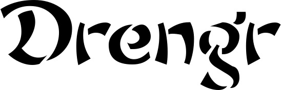 Vorschau des Bootsnamens "Drengr" als Schriftzug für "Bootsbeschriftung Neu 03"