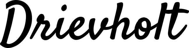 Vorschau des Bootsnamens "Drievholt" als Schriftzug für "Bootsbeschriftung Klassisch 96"