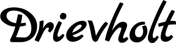 Vorschau des Bootsnamens "Drievholt" als Schriftzug für "Bootsbeschriftung Klassisch 45"