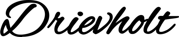 Vorschau des Bootsnamens "Drievholt" als Schriftzug für "Bootsbeschriftung Klassisch 35"