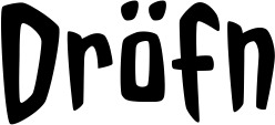 Vorschau des Bootsnamens "Dröfn" als Schriftzug für "Bootsbeschriftung Neu 46"