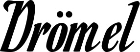Vorschau des Bootsnamens "Drömel" als Schriftzug für "Bootsbeschriftung Klassisch 93"