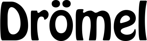Vorschau des Bootsnamens "Drömel" als Schriftzug für "Bootsbeschriftung Fett 01"
