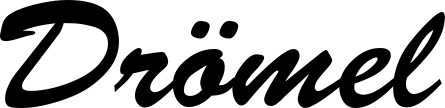 Vorschau des Bootsnamens "Drömel" als Schriftzug für "Bootsbeschriftung Klassisch 03"
