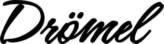Vorschau des Bootsnamens "Drömel" als Schriftzug für "Bootsbeschriftung Klassisch 71"