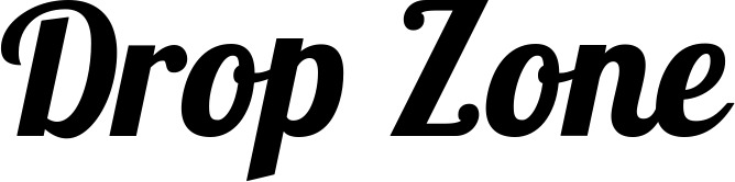 Vorschau des Bootsnamens "Drop Zone" als Schriftzug für "Bootsbeschriftung Neu 60"