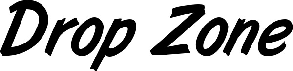 Vorschau des Bootsnamens "Drop Zone" als Schriftzug für "Bootsbeschriftung Klassisch 38"