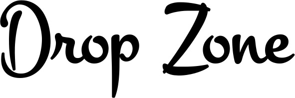 Vorschau des Bootsnamens "Drop Zone" als Schriftzug für "Bootsbeschriftung Klassisch 81"