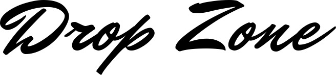 Vorschau des Bootsnamens "Drop Zone" als Schriftzug für "Bootsbeschriftung Klassisch 82"