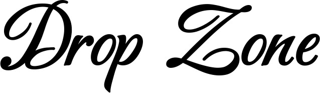 Vorschau des Bootsnamens "Drop Zone" als Schriftzug für "Style Klassisch 50"
