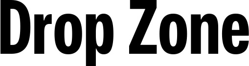 Vorschau des Bootsnamens "Drop Zone" als Schriftzug für "Style Fett 25"