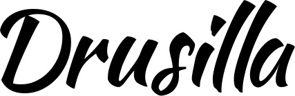 Vorschau des Bootsnamens "Drusilla" als Schriftzug für "Style Klassisch 73"