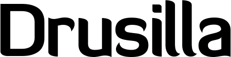 Vorschau des Bootsnamens "Drusilla" als Schriftzug für "Bootsbeschriftung Normal 06"